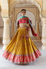 MUSTARD & PINK GAJI SATIN LEHENGA