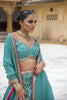 JADE BLUE DOLA SILK LEHENGA