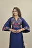 SPACE BLUE SILK KURTA SET