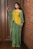 SAGE GREEN & YELLOW ORGANZA SKIRT SET