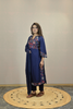 SPACE BLUE SILK KURTA SET