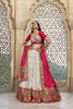 SNOW WHITE GAJI SATIN LEHENGA