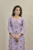 WISTERIA PURPLE CHANDERI KURTA SET