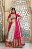 SNOW WHITE GAJI SATIN LEHENGA