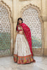 SNOW WHITE GAJI SATIN LEHENGA