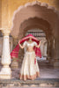 OFF WHITE EMBROIDERED TISSUE LEHENGA