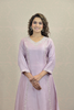 MAUVE SILK KURTA SET