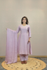 MAUVE SILK KURTA SET