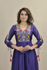 INDIGO PURPLE A-LINE KURTA SET