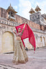 IVORY BANARASI TISSUE LEHENGA