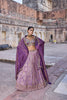 DULL LILAC BANARASI TISSUE LEHENGA