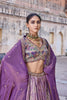 DULL LILAC BANARASI TISSUE LEHENGA