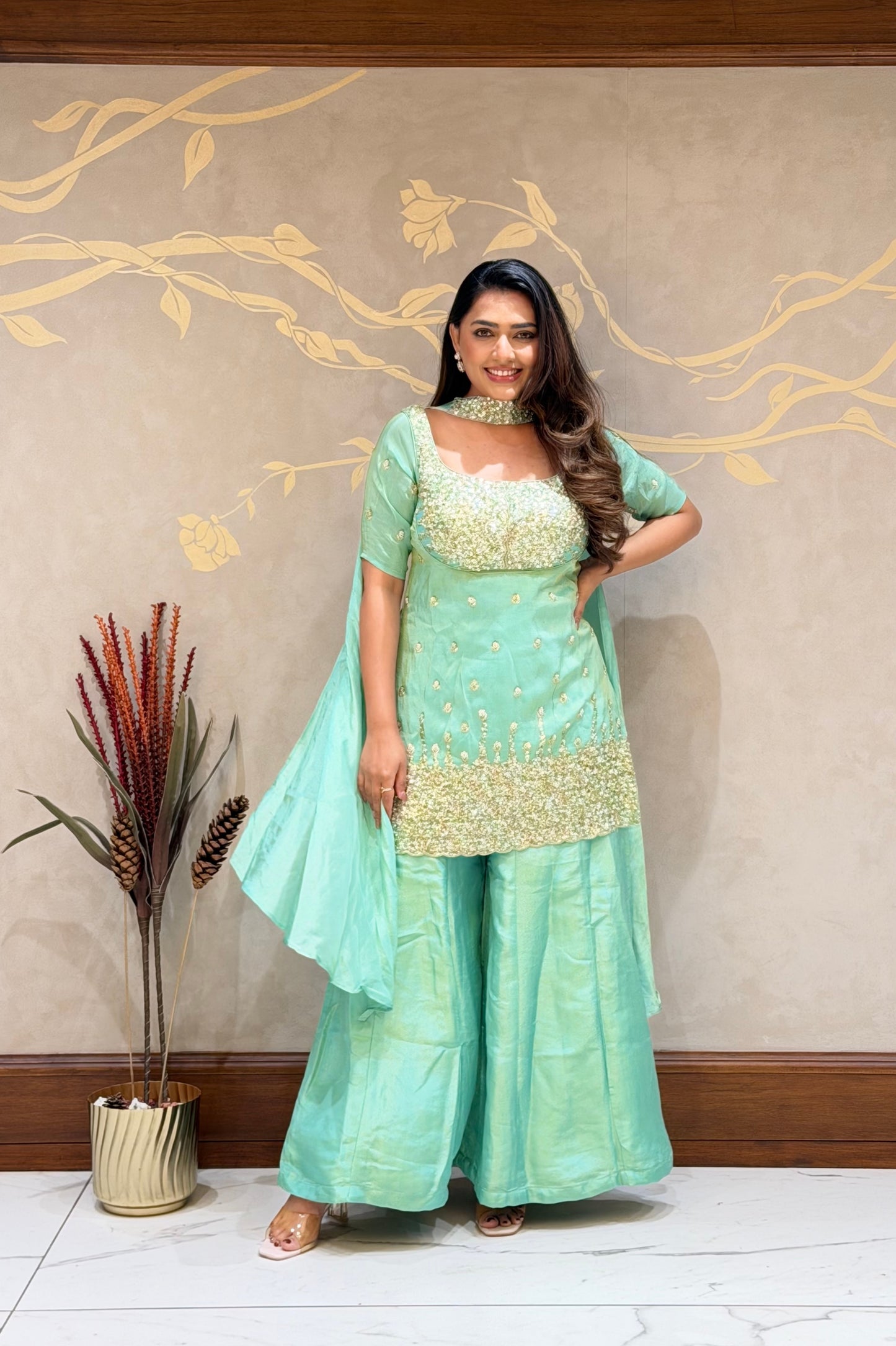 Meher Indo-Western – Tissue Silk