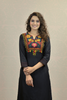 JET-BLACK EMBROIDERED KURTA SET