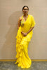 YELLOW CHIFFON READY-TO-WEAR SAREE